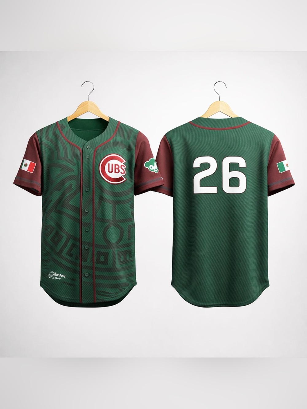 Chicago Cubs Mexican Heritage 2026 XL Embroidered Jersey